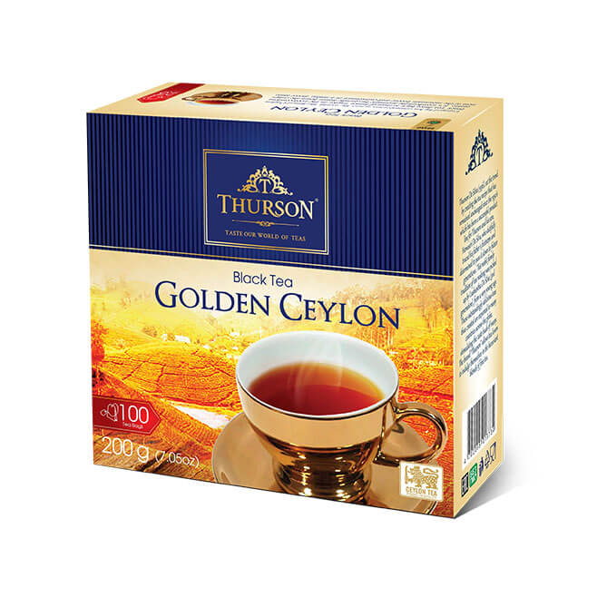 Té negro de Ceilán Golden Ceylon - 100 bolsitas de té