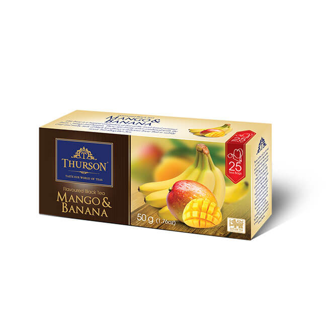 Czarna herbata Ceylon Mango & Banana - 25 torebek herbaty