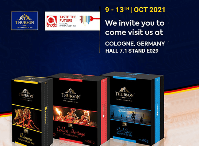 Thurson Teas will be at Anuga 2021 from 9th – 13th October 2021