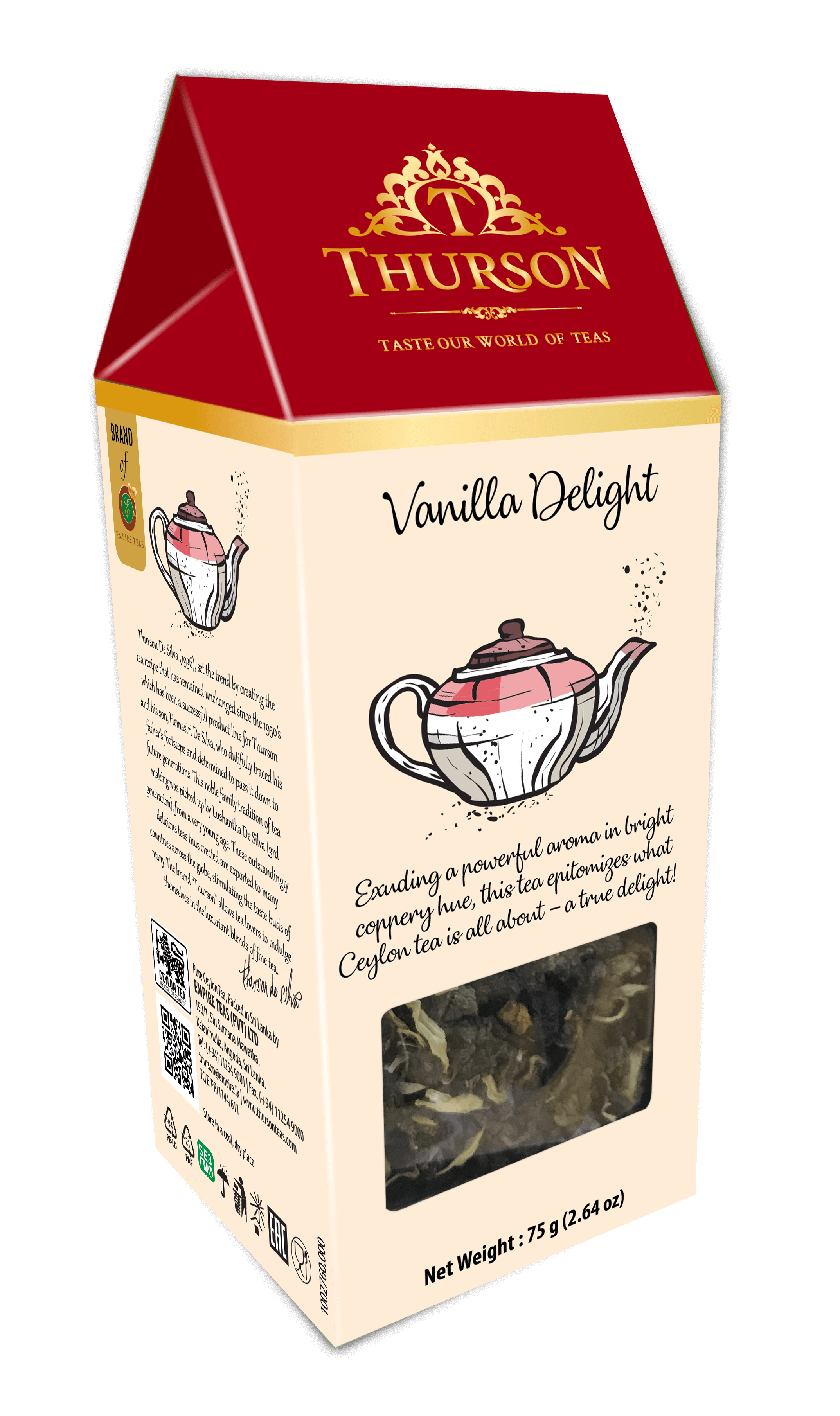 Vanilla Delight 75g | Thurson Teas 
