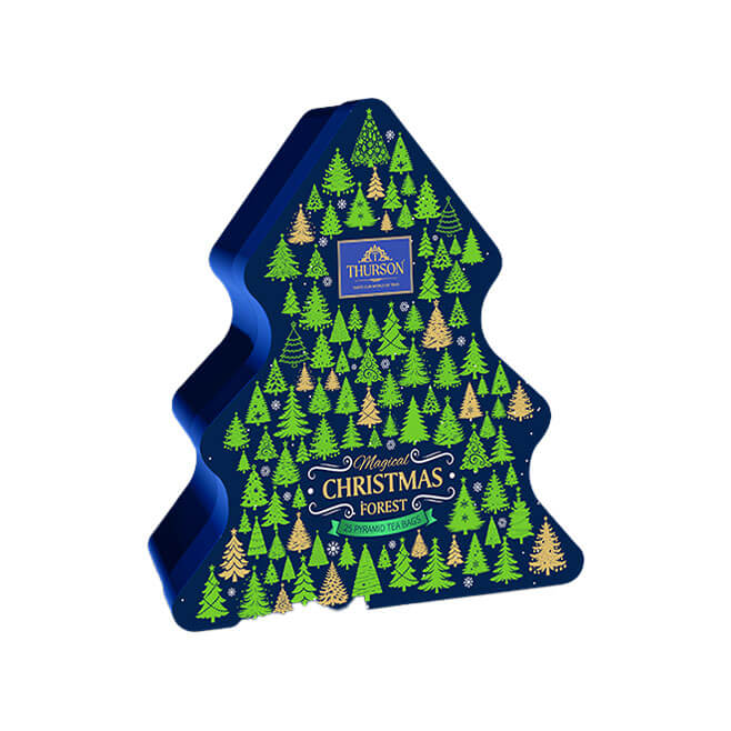 Blue X’Mas Tree Tin - 15 Pyramid Tea Bags