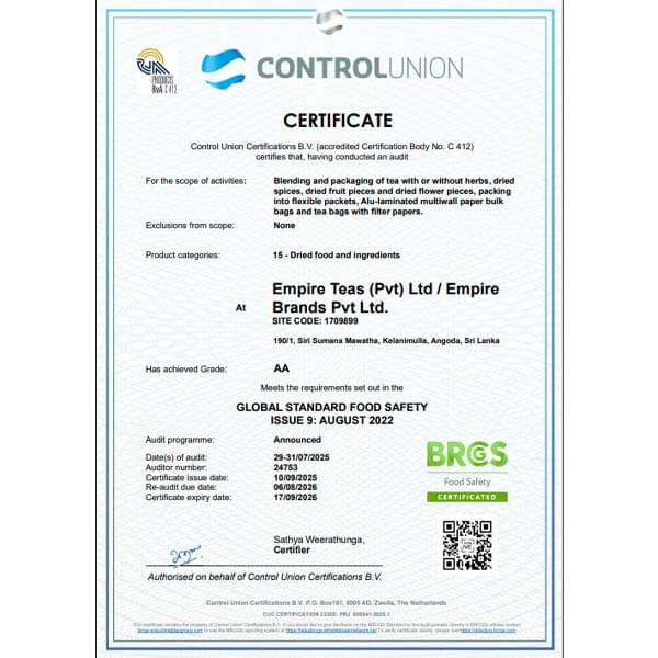 BRC Certificate