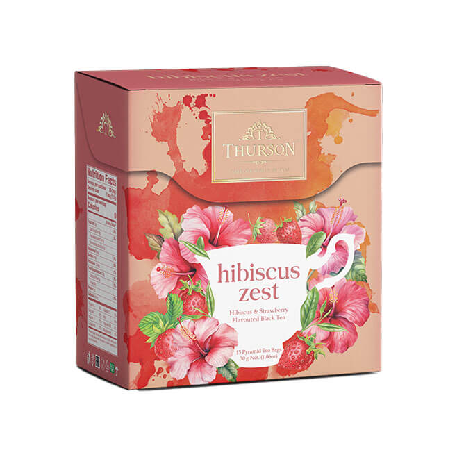 Ceylon Black Tea Hibiscus Zest - 15 Pyramid Tea Bags