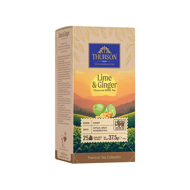 Ceylon Black Tea Lime & Ginger - 25 Enveloped