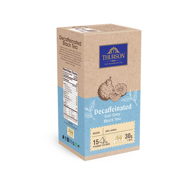 Decaffeinated Black Tea Earl Grey - 15 Pyramid Tea Bags