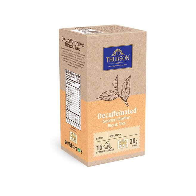 Decaffeinated Black Tea Golden Ceylon - 15 Pyramid Tea Bags