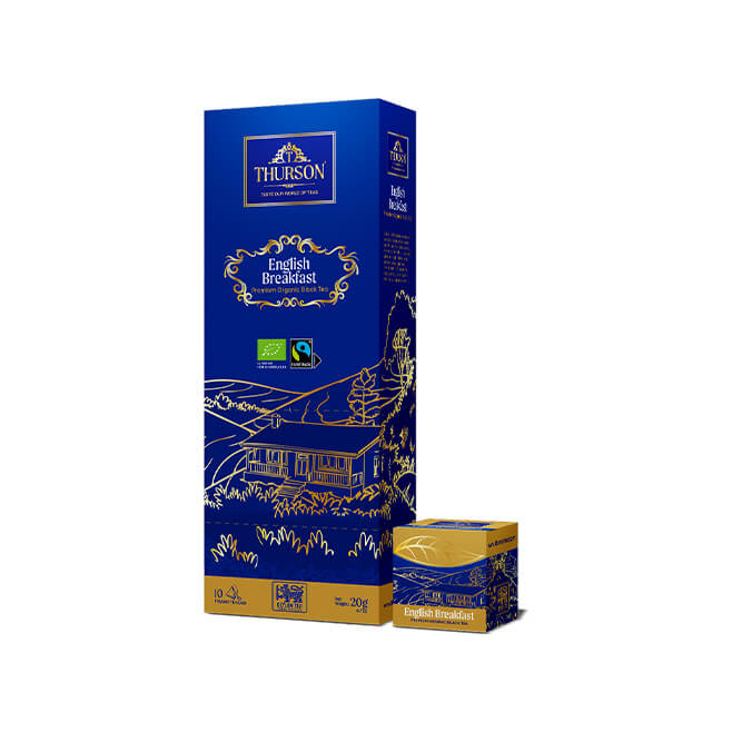 Fairtrade Organic Black Tea English Breakfast - 10 Pyramid Tea Bags