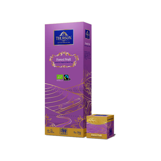 Fairtrade Organic Black Tea Forest Fruit - 10 Pyramid Tea Bags