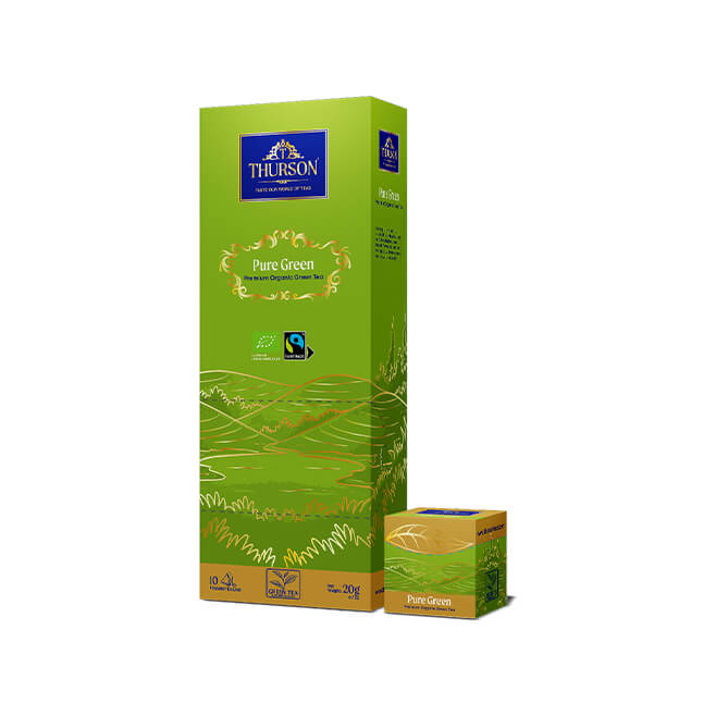 Fairtrade Organic Green Tea - 10 Pyramid Tea Bags