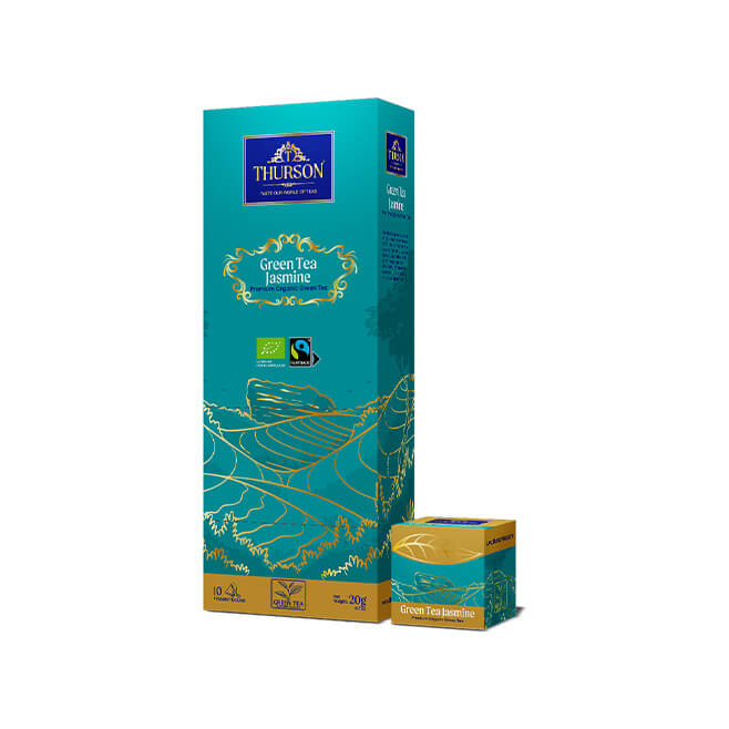 Fairtrade Organic Green Tea Jasmine - 10 Pyramid Tea Bags