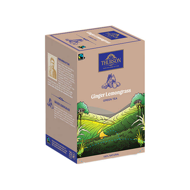 Fairtrade Green Tea Ginger Lemongrass - 25 Enveloped