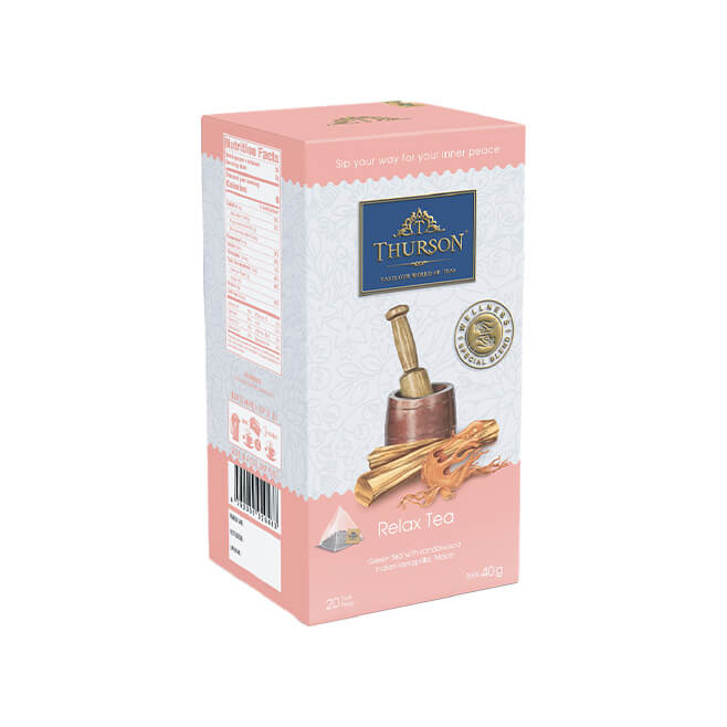 Green Tea Wellness Relax Tea - 15 Pyramid Tea Bags