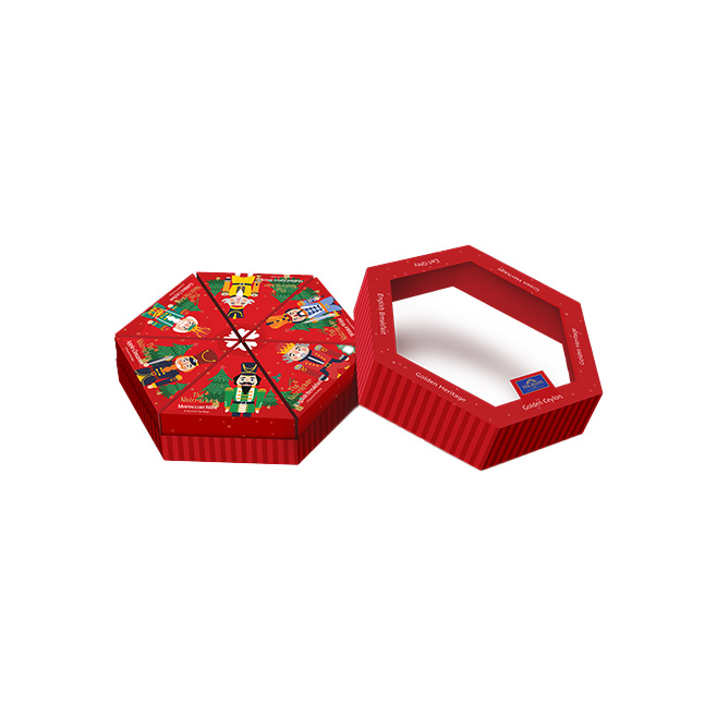 Nut Crackers Hexagon Box - 48 Pyramid Tea Bags