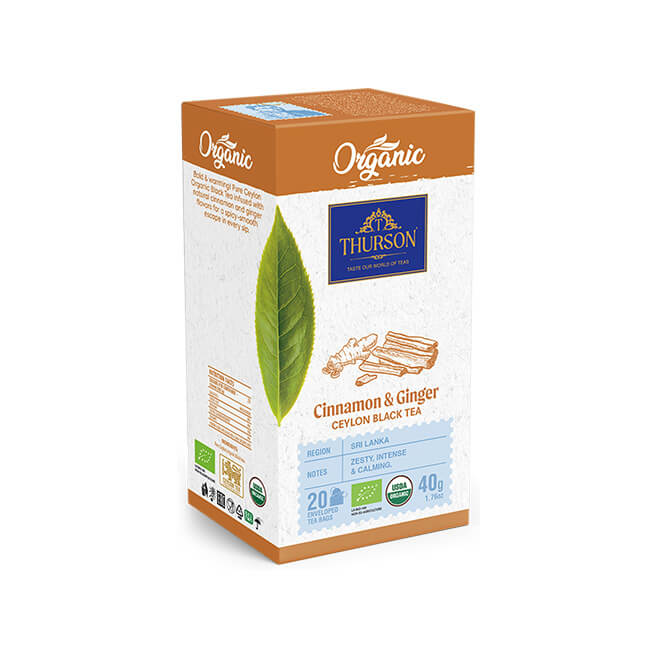 Organic Black Tea Cinnamon & Ginger - 20 Enveloped