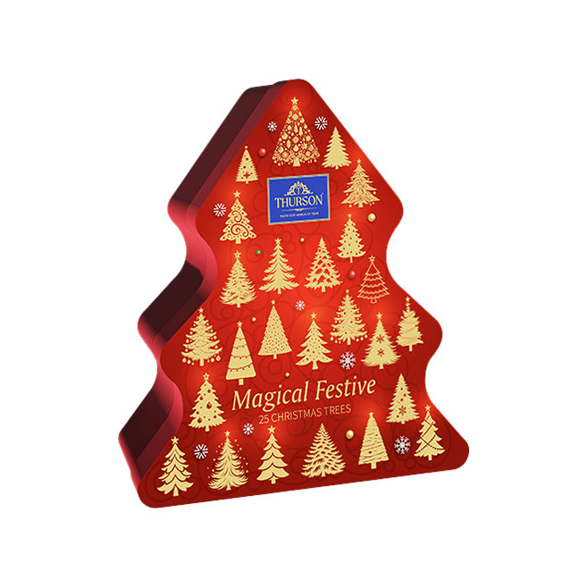 Red X’Mas Tree Tin - 15 Pyramid Tea Bags